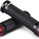 NIBBI Motorcycle Hand Grips, Racing CNC Aluminum & Soft Rubber Handlebar,7/8" Handle Grips for ATV GY6 Scooter (Red)