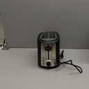 Amazon Basics 2 Slice Toaster, With 6 Browning Settings, Extra Wide Slots For Bagels and Special Breads, Removable Easy-to-Clean Crumb Tray, Cancel/Defrost/Bagel Buttons, 900W, Black & Silver