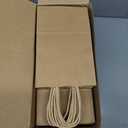 BURVAGY 200Pcs Small Kraft Paper Gift Bags with Handles 5.25x3.25x8.25 Inches Bulk Grocery Retail Party Favor Shopping Bags (Brown)