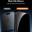 UNBREAKcable Privacy Screen Protector for iPhone 16 (6.1-Inch), 2-Pack + 2 Lens Protectors25 Anti-Spy9H HardnessAnti-FingerprintHD Clarity Tempered Glass