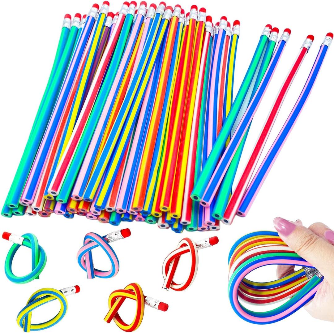 40 Pieces Flexible Soft Pencil,Soft Pencils with Eraser,Magic Bend Pencils for Kids Students Gift,School Supplies
