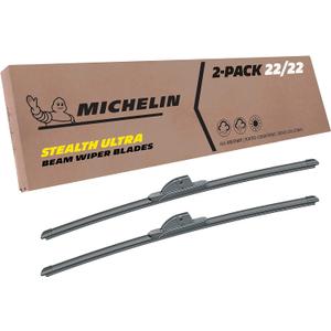 Michelin (19-2222SUBA) Stealth Ultra Twin Pack 22 inch Wiper Blade Fits Select Chevrolet, Ford, GMC, Ram, Dodge, Cadillac, Buick, Chrysler, Lincoln, Model Years