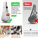Tomkas Small Dog Sling Carrier - Cat Sling Carrier - Zipper Pocket & Adjustable Strap - for 3-10 lbs Pets(Gray) Puppy