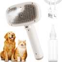 Cat Steam Brush for Indoor Cats, Dog Brush for Shedding, Spritz Defur Comb for Short & Long Hair, Pet Spray Hair Removal Comb, USB Rechargeable Grooming Supplies Steam Brush for All Pets (White)