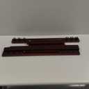 Iszy Billiards Pool Cue Rack - Billiard Pool Stick and Ball Holder Only - 100% Wood Wall Mount Holds 6 Cues and 16 Balls - Pool Table Accessories, Mahogany