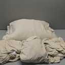 H.VERSAILTEX Rich Velvet Stretch 2 Piece Cover Chair Slipcover Sofa Cover Furniture Protector Couch Soft with Elastic Bottom Chair Couch Cover with Arms Width Up to 49 Inch(Chair, Ivory)