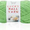 2 Pack 50% Wool Yarn for Crocheting and Knitting,131yds/120m Crochet Yarn for Beginners, Suitable for Sweater,Scarf,Hat(Apple Green)