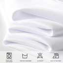 8 Pack White Round Tablecloth 90 Inch Round Table Cloth, Wrinkle Resistant and Washable Tablecloth Polyester Fabric Table Cloth Round Cover for Dining Wedding Banquet Party