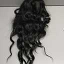 Long Curly Wig Hat for Women Natural Texture High Temperature Hairband Wig Fashionable Wavy Extension for Autumn Winter Smooth Realistic Look, Black