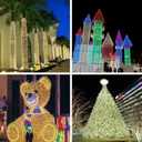 Christmas Lights 34FT Outdoor Waterproof Decoration String Lights 100 Count Warm White for Wedding Outdoor Indoor Xmas Party Christmas Tree Bushes (1, 34ft)