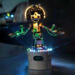 LED Light Kit for Lego 76297 Dancing Groot (No Models Only Light) Creative Lighting Set Accessories Compatible with Lego 76297 Dancing Groot Set (Standard Version)
