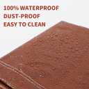 TARPAL 4x4 Feet(3pack) Small tarp with Drawstring Tarp Waterproof Brown Medium Duty tarps Multipurpose Cover for Leaf Camping Firewood Outdoor Furniture etc.