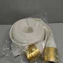 ZYfire Fire Hose - 2-1/2" ID x 25 FT Single Jacket TPU Firefighter Hose with NPSH Brass Couplings 750 PSI Burst Pressure Lightweight for Use in Firefighting