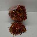 Hooshing 40PCS Red and Gold Metallic Pom Poms Cheerleading Cheer Pom Poms with Plastic Handles for Team Sports Party Dance