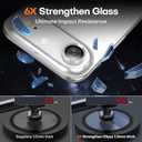 Camera Lens Protector for iPhone Air, Aluminum Alloy Sapphire Glass Camera Cover Screen, Anti-drop, Case Friendly-Cloud White