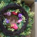 Briful 24 Inch Fall Wreath for Front Door, Autumn Floral Wreath | With Silk Peonies Orange Rose, Berries, for Thanksgiving Harvest Festival, Indoor Outdoor Farmhouse Wall Window Decor