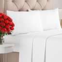 King Size 4 Piece Sheet Set - Comfy Breathable & Cooling Bed Sheets Set - Hotel Luxury Bedding for Women, Men, Kids & Teens - Deep Pockets, Easy Secure Fit, Soft and Wrinkle Free - Oeko-Tex - White (01 - White)