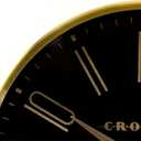 Timelink Crosley Modern Art Deco Alarm Clock for Office, Bedroom, or Desk Analog Non-Ticking Clock with Easy-to-Read Dial, Gold Metal Frame & Black Face (6-Inch)