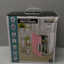 Cooluli Mini Fridge for Bedroom - Car, Office Desk & Dorm Room - Portable 4L/6 Can Electric Plug In Cooler & Warmer for Food, Drinks, Skincare Beauty & Makeup - 12v AC/DC & Exclusive USB Option, Pink