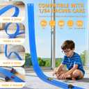 Portable DIY 16ft Flexible Race Track with Roll-Up Storage Compatible with 1/64 Diecast Cars Ages 3+Includes 6 Racing Cars