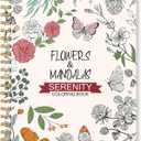 Adult Coloring Book for Women-Hardcover Spiral Bound Coloring Books for Adults Relaxation 8.5 * 11, 30 Flowers & Mandalas Pattern, Anxiety, Stress Relief & Relaxation Gifts for Women, 120GSM Paper