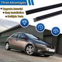 2Pcs Weatherstrip Window Moulding Trim Seal Belt Compatible with 2006-2011 Honda Civic Coupe 2D Replace# 72410-SVA-A01ZA 72450-SVA-A01ZA