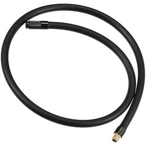 Motoforti Universal Tire Inflator Hose Adapter, Tire Inflator Extension Hose Chuck Adapter Air Pump Tube Tire Valve Connection Pipe, 80cm Length, Copper Rubber, Black, 1 Pc
