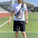 gdbis Clear Sling Bag, Stadium Approved PVC Crossbody Backpack, Clear Casual Chest Daypack for Hiking, Stadium or Concerts