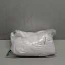 3 in 1 Shower Curtain Set, White Waffle Shower Curtain and PEVA Liner Set with 12 Double Sided Stainless Steel Shower Curtain Hooks, Waterproof Fabric Shower Curtains for Bathroom, 72 x 72