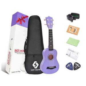 Soprano Ukulele Beginner Pack, 21 Inch Basswood kids Ukuleles Starter Kit with Gig Bag Spare Strings Tuner and Picks. (purple)
