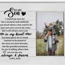 Son Gift Picture Plaque Décor, The Proudest Moment for Me is Telling Others that You are My Son, Picture Framed Gift Wood Plaque Sign, Dad to Sons Gifts, Sons Gifts for Birthday Graduation or Wedding