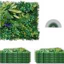Artificial BOXWOOD HEDGE Panels, 12 PCS 21 x 21 inch, 3D Combination Greenery Boxwood Panel for Indoor Outdoor Green Decor & Ivy Fence Covering, Privacy Backdrop Wall Hedge Screen for Garden