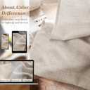 Linen 112 Inch Curtains 2 Panels for Dining Living Room Semi Sheer Light Filtering Farmhouse Curtains with Rod Pocket Hook Belt Privacy Tan Beige Flax Linen Long Window Drapes