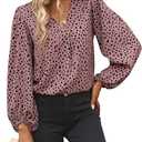 Egretlac Off pink And Black Cheetah Print top Size XL