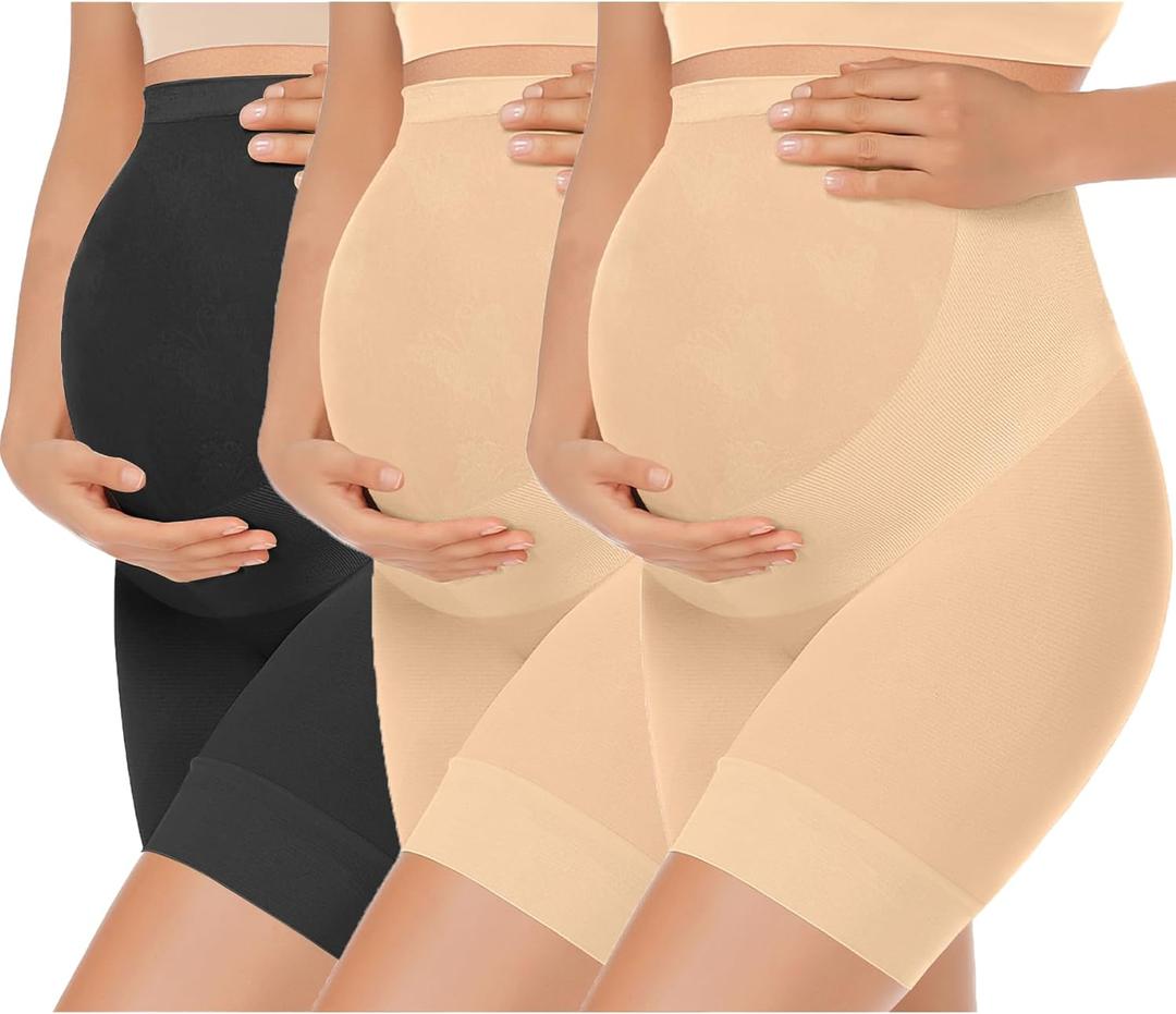 KIM S Shape Your Bump Seamless Maternity Shapewear for Dress, Pregnancy Underwear Prevent Chafing Belly Support M