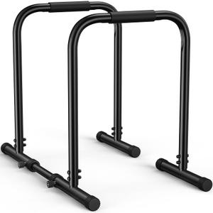 Sportsroyals Dip Bar, Adjustable Dip Stands Station for Home, Functional Heavy Duty Parallette Bars for Upper Body Workout (400/1200LBS Loading Capacity, 2025 New Version) (black-05)