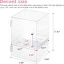 Acrylic Ice Cream Cone Holder 9 Holes Ice Cream Cones Cabinet with 10 Paper Cups, Ice Cream Cone Display Case for Waffle Cones Desserts Sushi Display