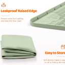 Pee Pads for Dogs, 50" x 35" Extra Large Reusable Silicone Mat, Washable Puppy Training Pads for Potty Training, Non-Slip, Leak-Proof, Indoor Floor Protection (Green)