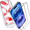 Screen Protector for iPhone 16 Plus  MagicBox Tempered Glass Screen Protectors with 2 Applicators and iPhone 16 Plus Accessories - Edge-to-Edge Protection, 9H Hardness, Oleophobic Coating