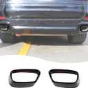 LLKUANG Car Tail Muffler Exhaust Pipe Output Cover Parts Compatible with BMW X5 F15 2014-2018 X6 F16 2015-2019 Stainless Steel Car Tail Pipe Trim Cover(for M Sports Version)