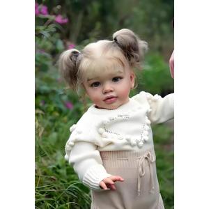 Angelbaby Big Size Realistic Reborn Toddler Girl Dolls 26 Inch Soft Silicone Baby Doll Real Life Beautiful Princess Girl with Blonde Hair Blue Eyes Real Looking Collectible Art Doll for Kids