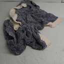 Snuggle Sac Blue Throw Blankets for Couch, Reversible Super Soft Warm Blankets Cozy Knit Blanket Fuzzy Plush Throws for Sofa, Bed, Gift, Heather Blue, 50 x 60 inches