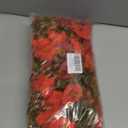Artificial Fall Hanging Flowers for Decoration, 2pcs Long Vine Fake Flowers Plants Morning Glory, Realistic Faux Petunias for Planter Patio Porch Garden Autumn Outdoors Dec, Orange Red