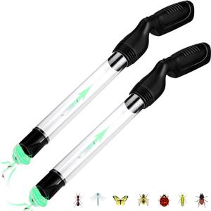 Qualirey 2 Pack Bug Vacuum for Adults Bug Vacuum Catcher Insect and Spider Traps Sucker Battery Powered Grabber with LED Light Stink Ant Moth Cockroach Small Bedbug
