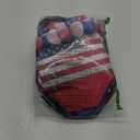 Ctosree 48 Pcs Patriotic Gift Bags Bulk 4th of July Memorial Independence Day Celebration-red White Blue Non Woven Tote with Handle