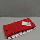 KitchenAid Albany Kitchen Towel 4-Pack Set, Passion Red/White, 16"x26"