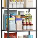 Sakugi Storage Shelves - 6 Tier Shelf Organizer, Sturdy Metal Garage Shelving with Adjustable Leveling Feet, Space-Saving Shelves Organizer for Pantry, Laundry, Kitchen (18" x 12" x 70", Black)