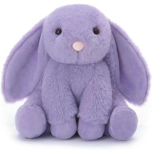 Apricot Lamb Toys Plush Purple Bunny Rabbit Stuffed Animal with Fluffy Soft Ears (Purple Bunny, 8 Inches)