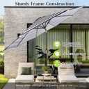 Blissun 10FT Outdoor Patio Umbrella, Outdoor Table Umbrella, Yard Umbrella, Market Umbrella with 8 Sturdy Ribs, Push Button Tilt and Crank