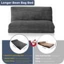 MAXYOYO Folding Sofa Bed, Extra Thick and Long Floor Sofa Convertible Sleeper Chair with Washable Cover, Floor Couch Lounge Bean Bag Bed for Living Room, Dark Grey, 54x95 Inch, Full 54x95 Inch